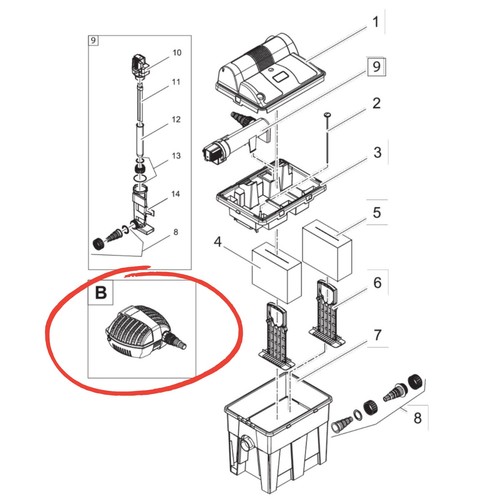 Oase ersatzpumpe 2500 - ersatzpumpe, fp